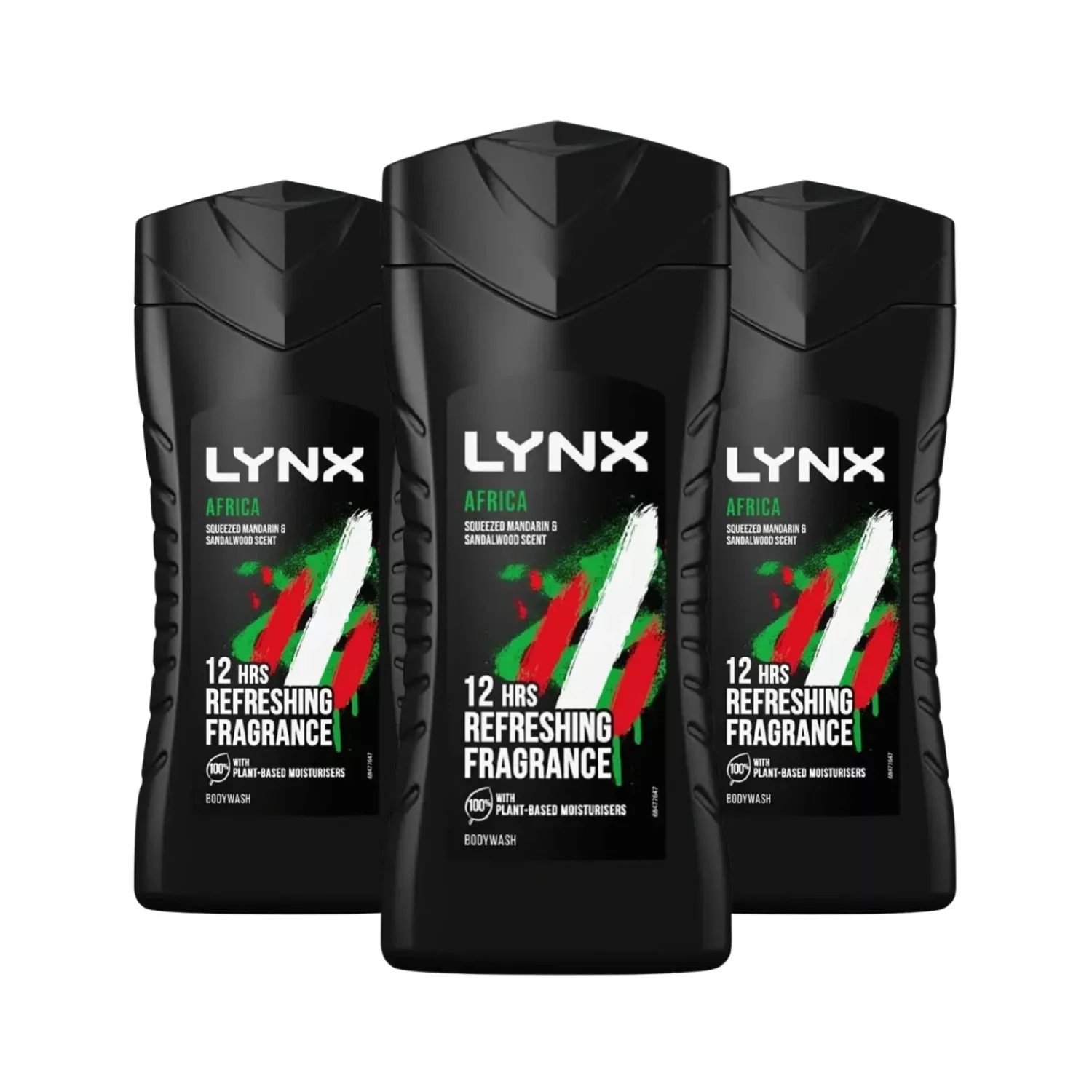 3x Lynx Africa Bodywash Shower Gel 225ml