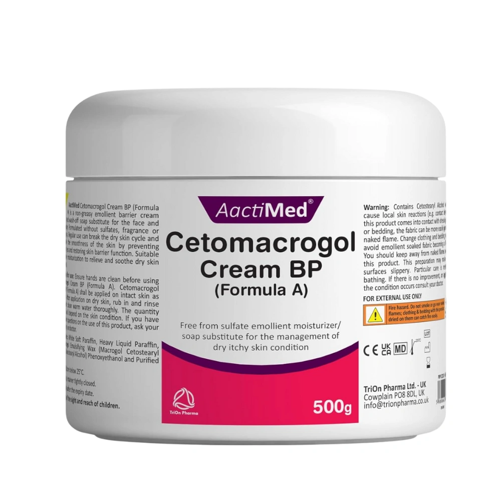 Aactimed Cetomacrogol Cream Formula A 500g