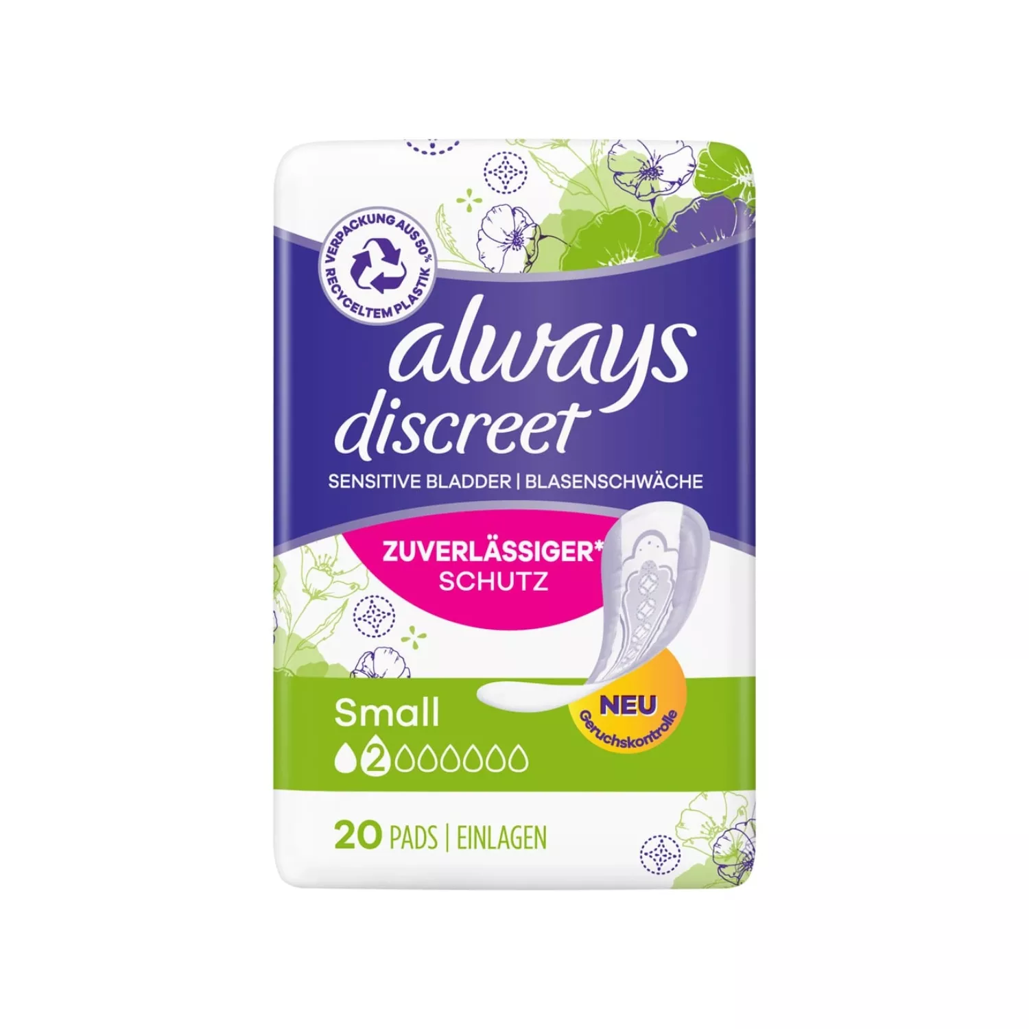 ALWAYS DISCREET SMALL PADS 20 PACK