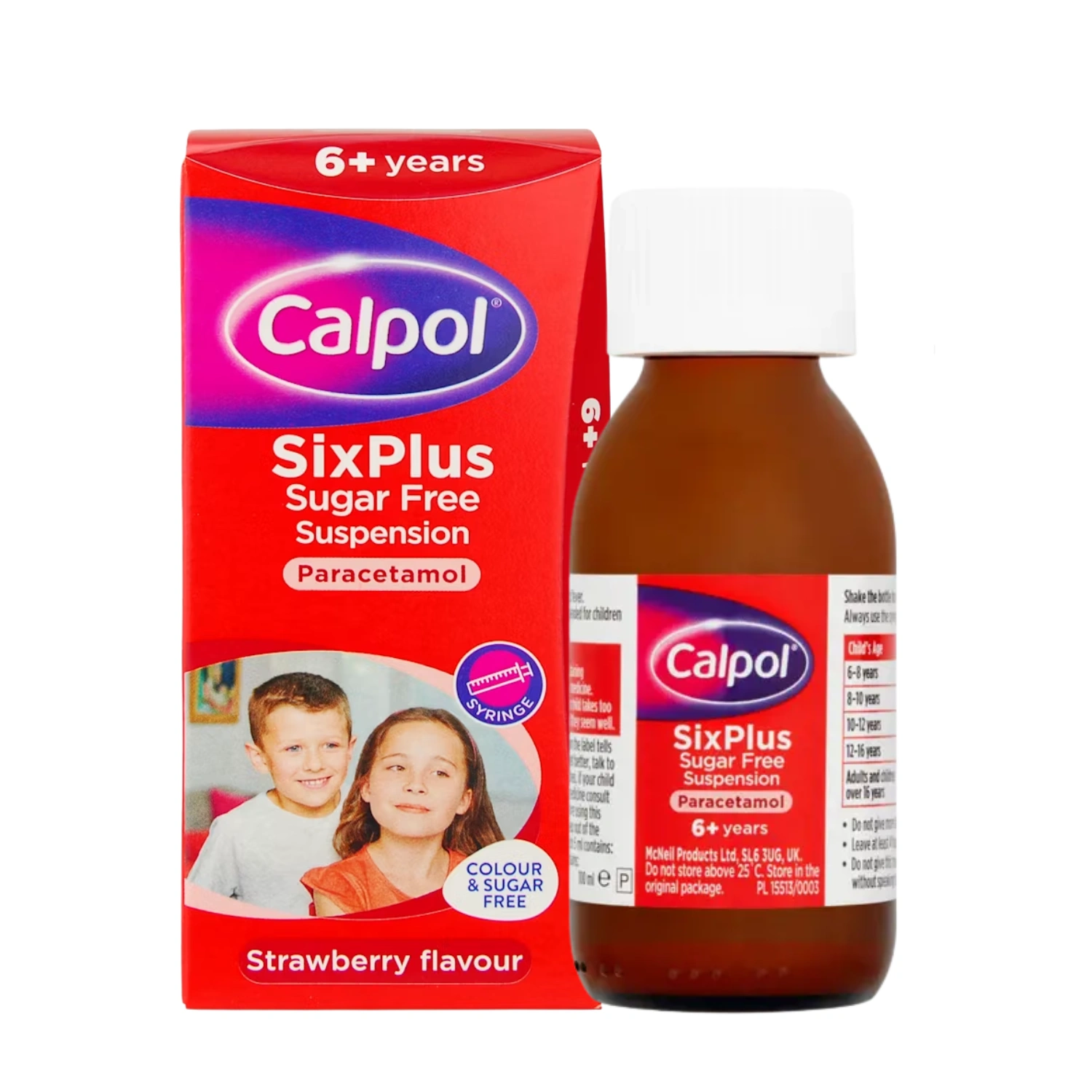 Calpol Six Plus Sugar Free Suspension 100ml