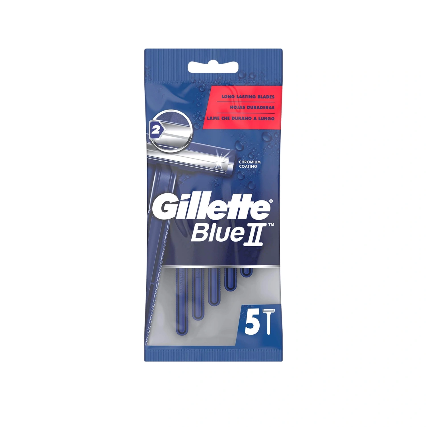 Gillette Blue Disposable Fixed Handle 5 Pack