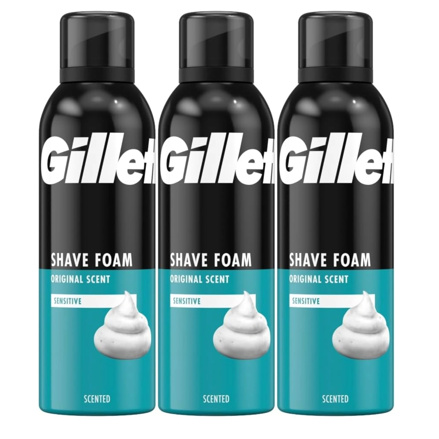 Gillette Shaving Foam Sensitive 200ml - Pack 3