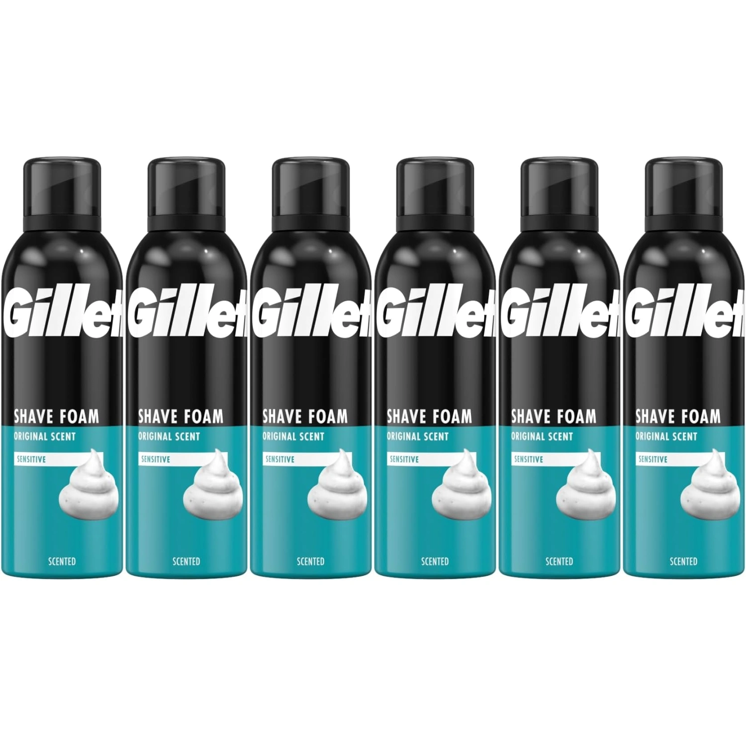 Gillette Shaving Foam Sensitive 200ml - Pack 6