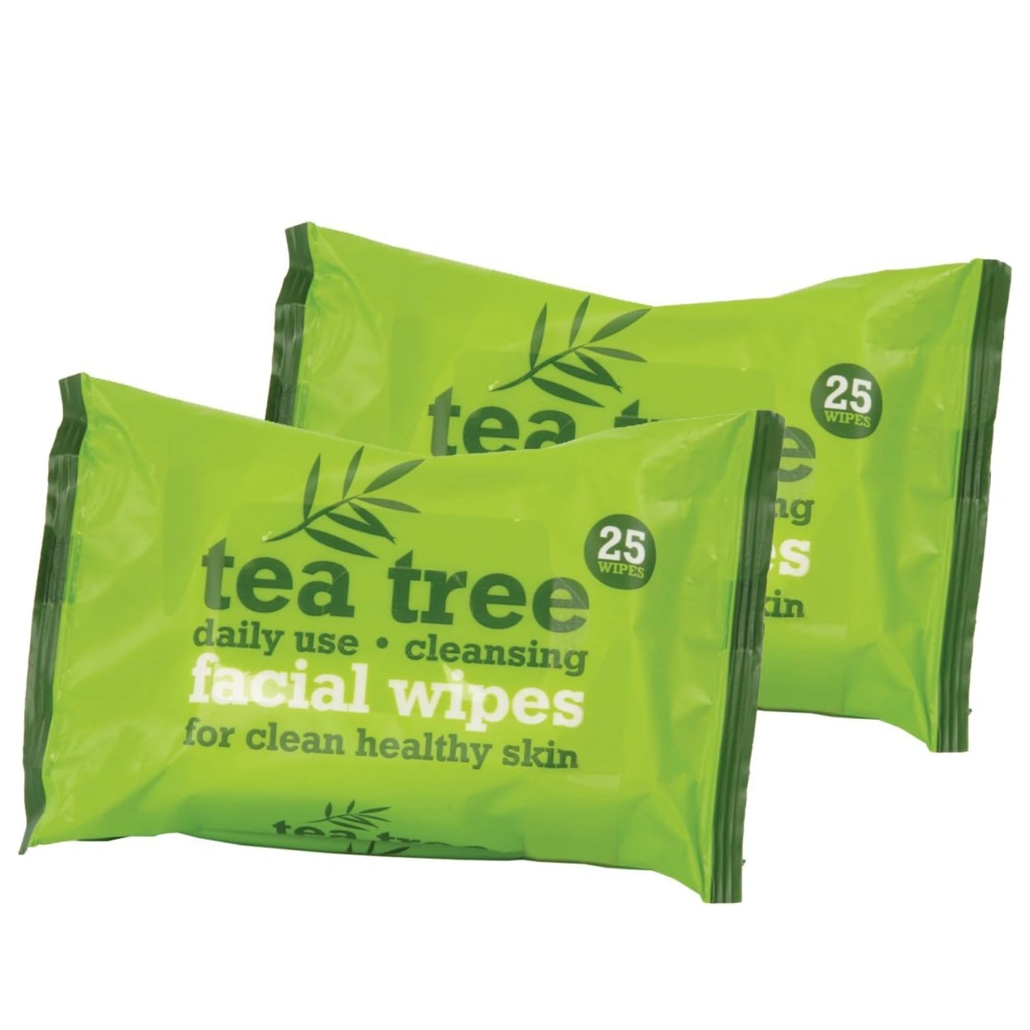 Tea Tree Facial Wipes Twin 25 Pack
