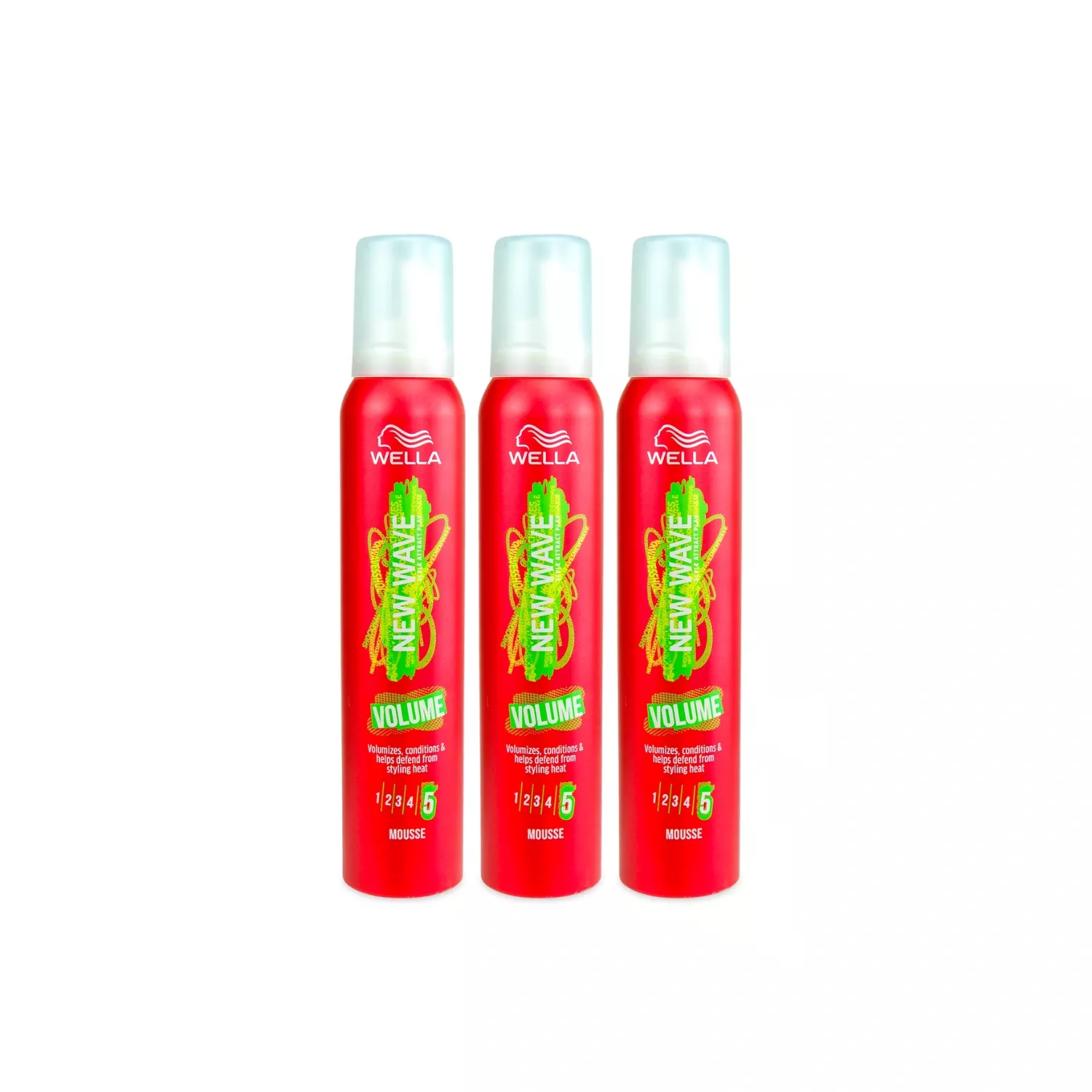 Wella Shockwaves Volume Mousse 200ml Pack 3