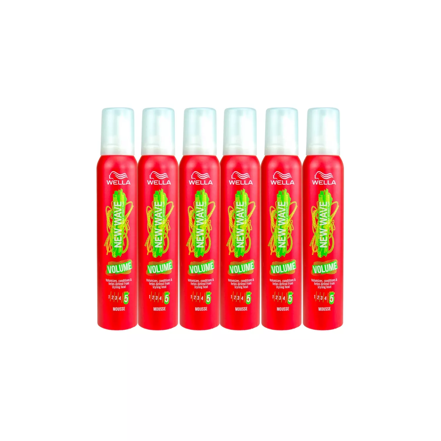 Wella Shockwaves Volume Mousse 200ml Pack 6