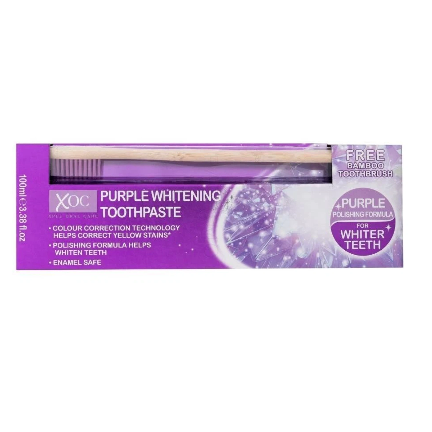 XOC Purple Whitening Toothpaste 100ml + Toothbrush